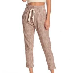Free People Light At Sunrise High-rise Striped Pants Size 6